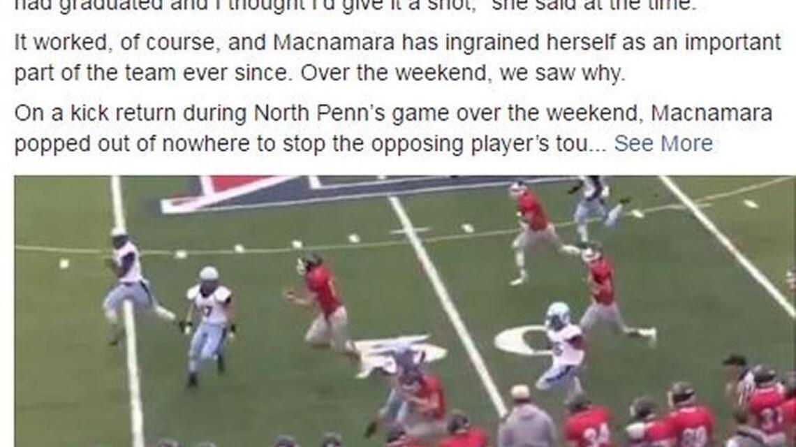 Boom! Watch female kicker’s hard hit in high school game