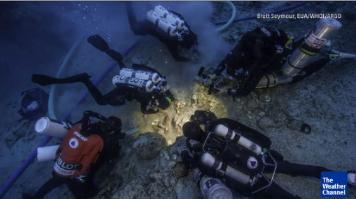 Divers find human skeleton in ancient shipwreck