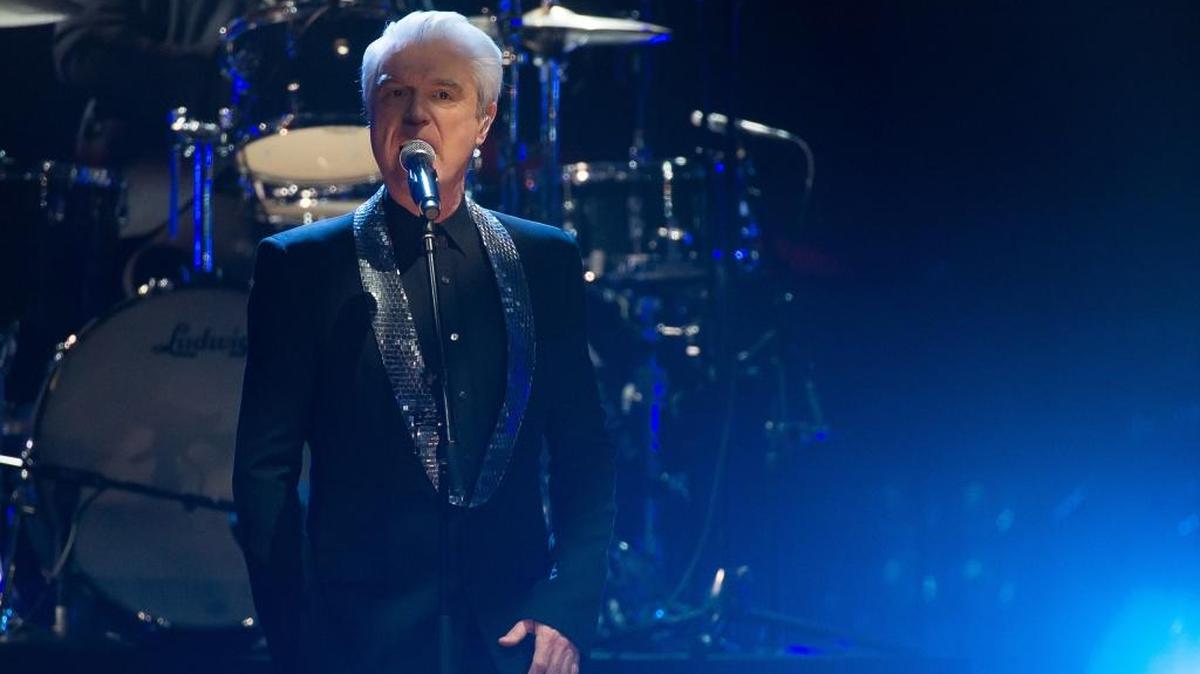 David Byrne performs at the 31st annual Rock and Roll Hall of Fame induction ceremony April 8 at Barclays Center in New York.