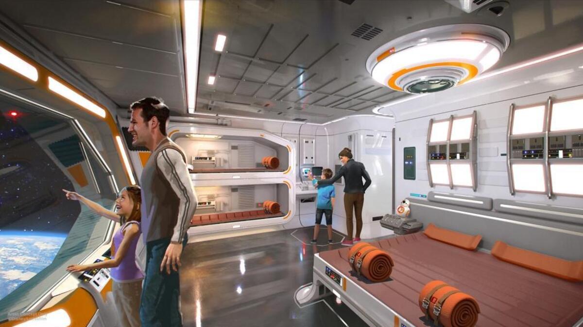 Concept art from Disney’s announced Star Wars immersive hotel resort coming to Walt Disney World. Dedicated entirely to the galaxy of Star Wars, it will be a one-of-a-kind experience where a luxury resort meets a multi-day adventure in a galaxy far, far away.