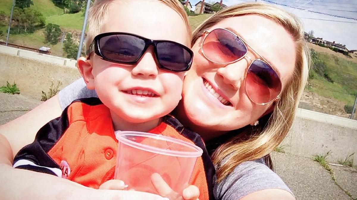 
Megan McElhenney and nephew Kyen Edwards took a selfie before feeding the fish at Nimbus Fish Hatchery. 
