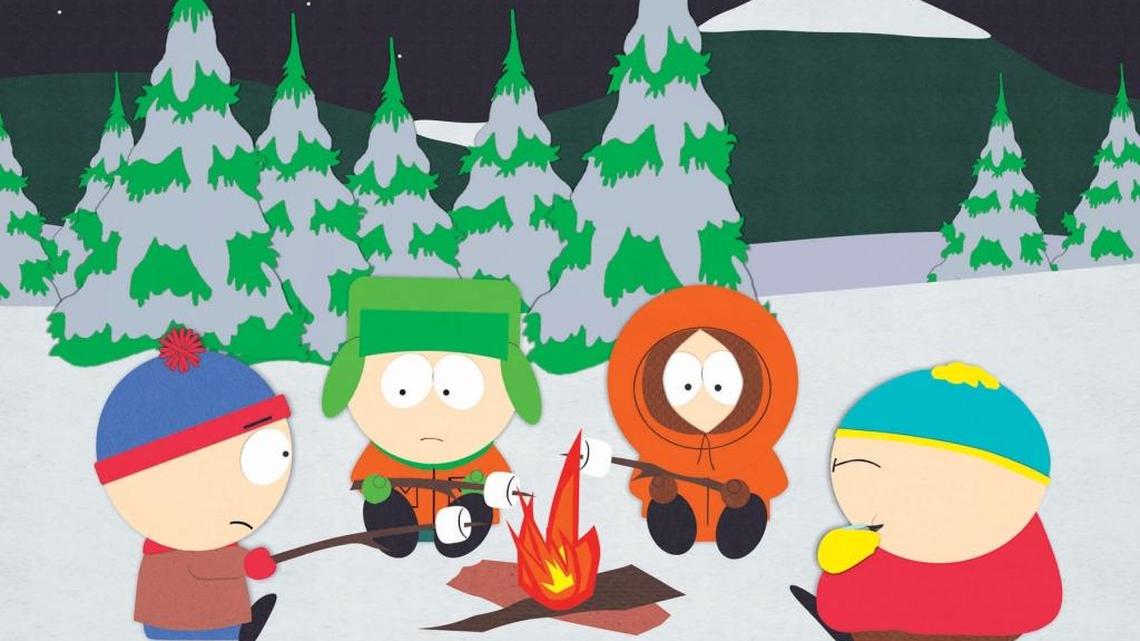 From left, Stan Marsh, Kyle Broflovski, Kenny McCormick and Eric Cartman are the main characters of the “South Park” animated series. The 21st season begins Wednesday.