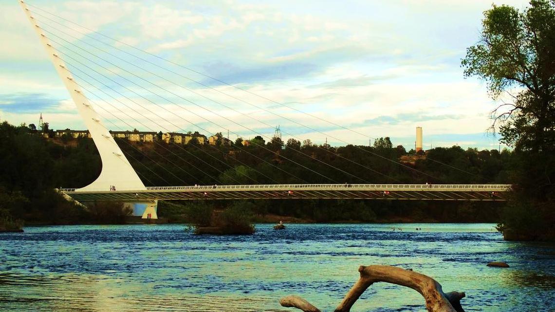 Redding’s Sundial Bridge was the trip’s starting point.