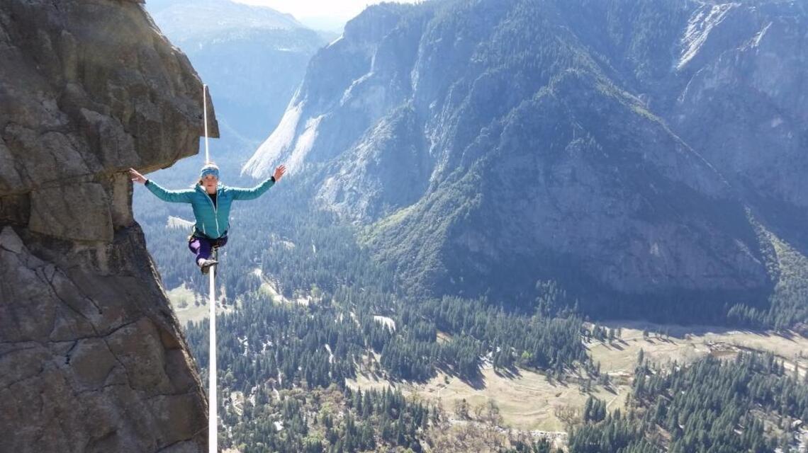 Lodi woman walks a thin line – hundreds of feet in the air