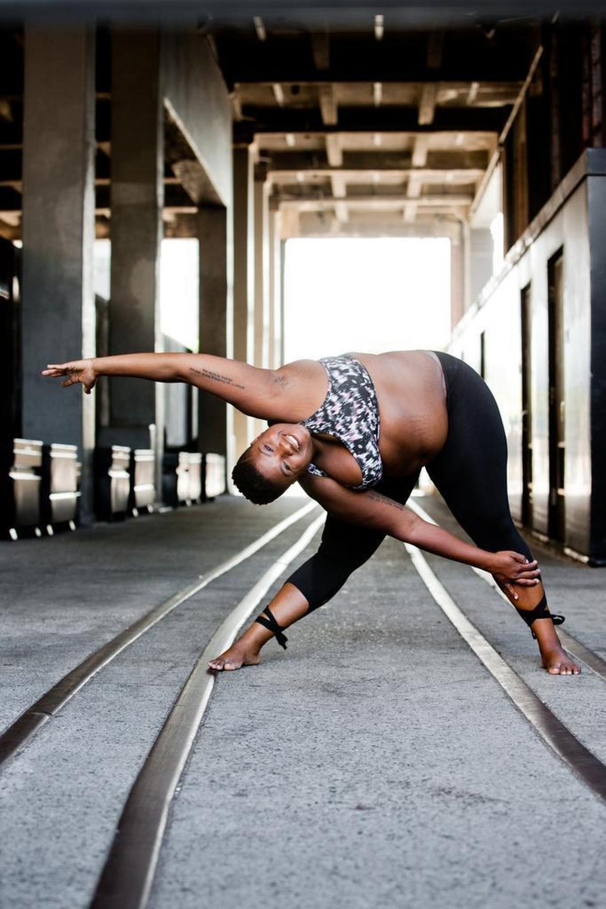 Jessamyn Stanley, photographed in 2017, has an approach to yoga that’s rooted in the body-positive movement – an alternative fitness philosophy that encourages people of all shapes and sizes to feel confident in their bodies.