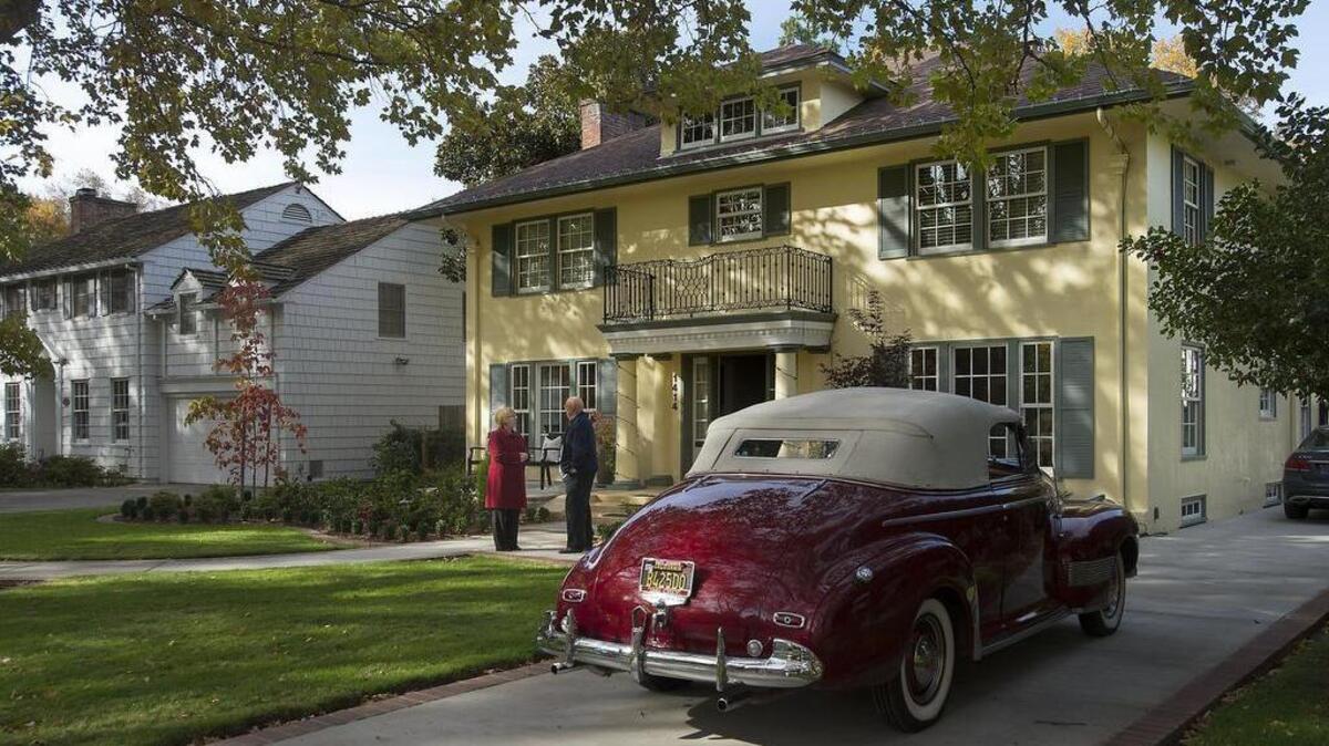 A 1941 Chevrolet is parked in the driveway at the home of Jackie Johnson, part of the Sacred Heart home tour.
