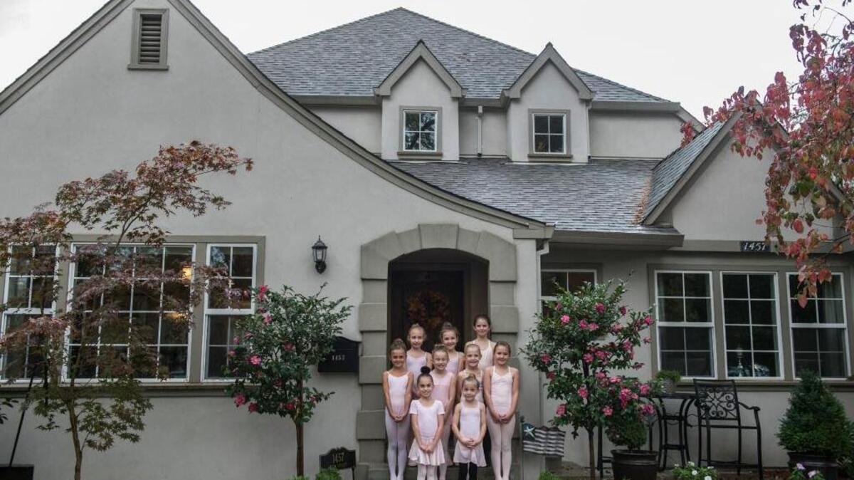 The home of Stephanie and Todd Mirell is decorated with a “Nutcracker” theme for the Sacred Heart Holiday Home Tour and a few Nutcracker dancers from the grade school posed outside the home in East Sacramento, Calif., on Wednesday., Nov. 15, 2017.