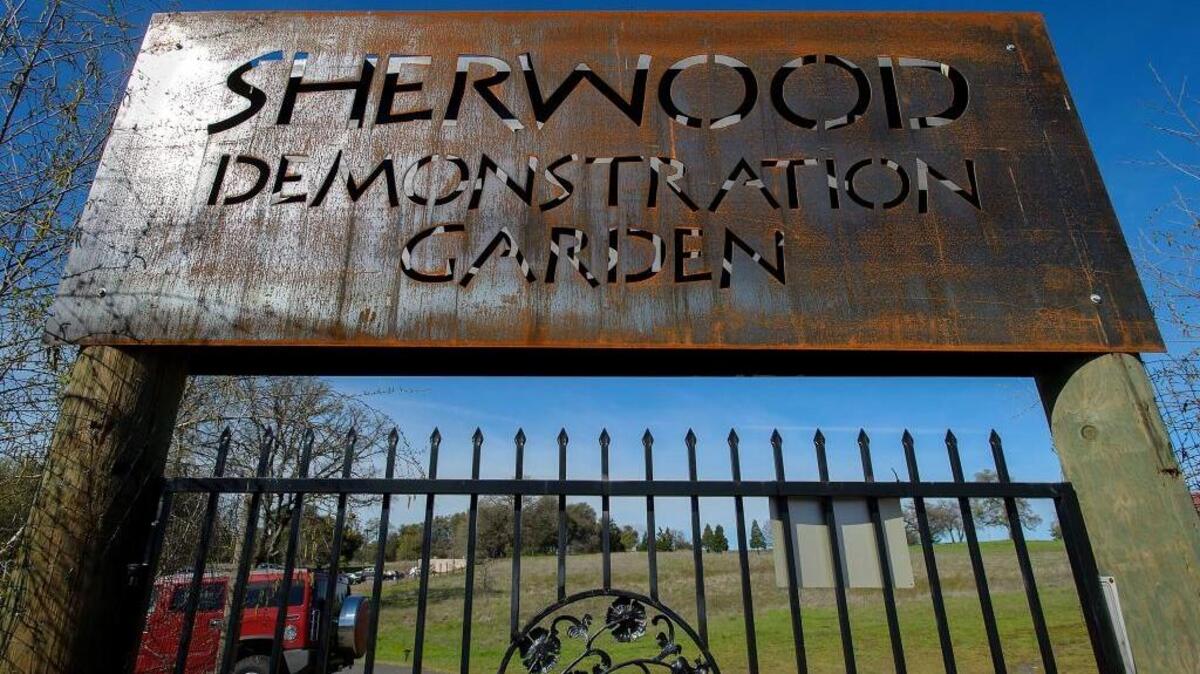The entrance at the Sherwood Demonstration Garden in Placerville. Created by El Dorado County master gardeners, this new facility offers 16 unique gardens, each dedicated to specific skill or plant group.