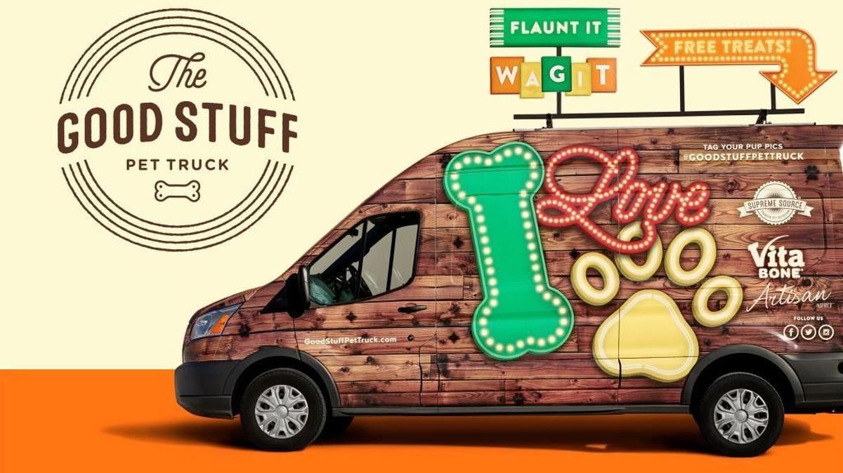 The Good Stuff Pet Truck comes to Old Sacramento on April 3, bringing treats, gourmet dog food and training tips.