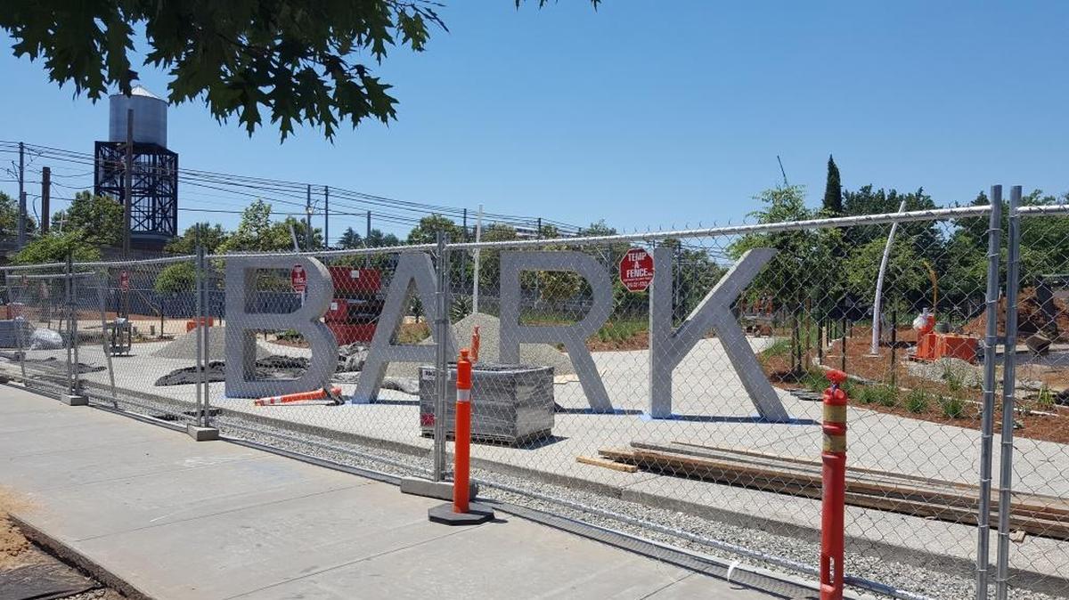 The Truitt Bark Park will open July 29 at 19th and Q streets. The giant BARK letters will be decorated with artwork from local artists on a rotating basis every two to three years.