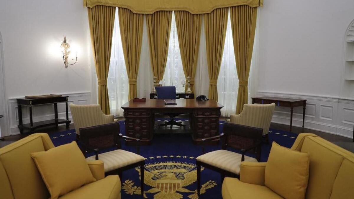 The Richard Nixon Presidential Library and Museum includes a life-size replica of the Oval Office where Nixon worked in the White House.