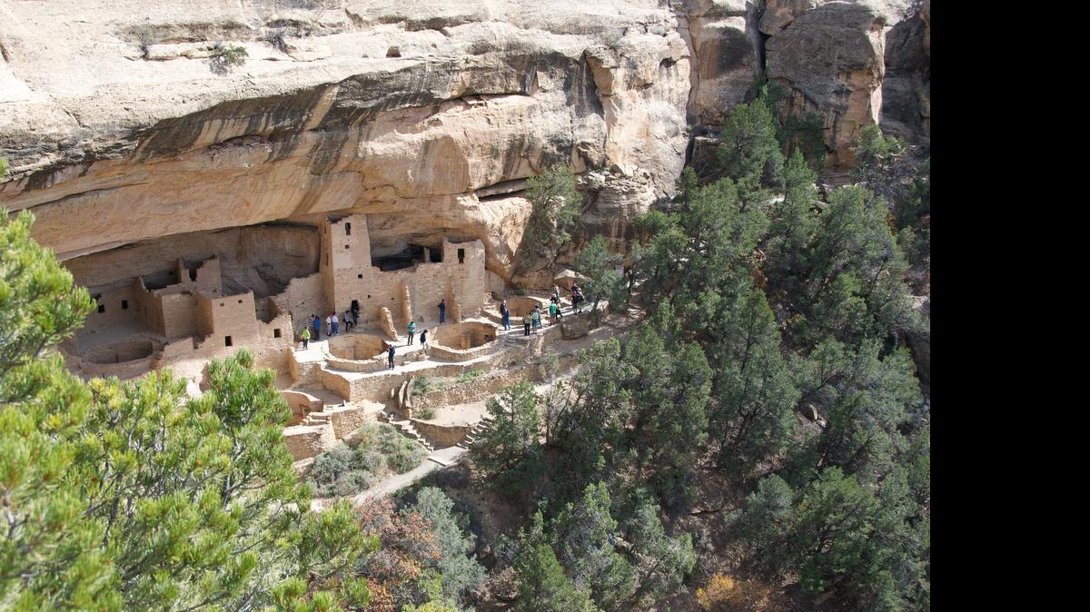 
Cliff House, a major archaeological site at Mesa Verde National Park. was the first ruins seen by explorer Richard Wetheril.
