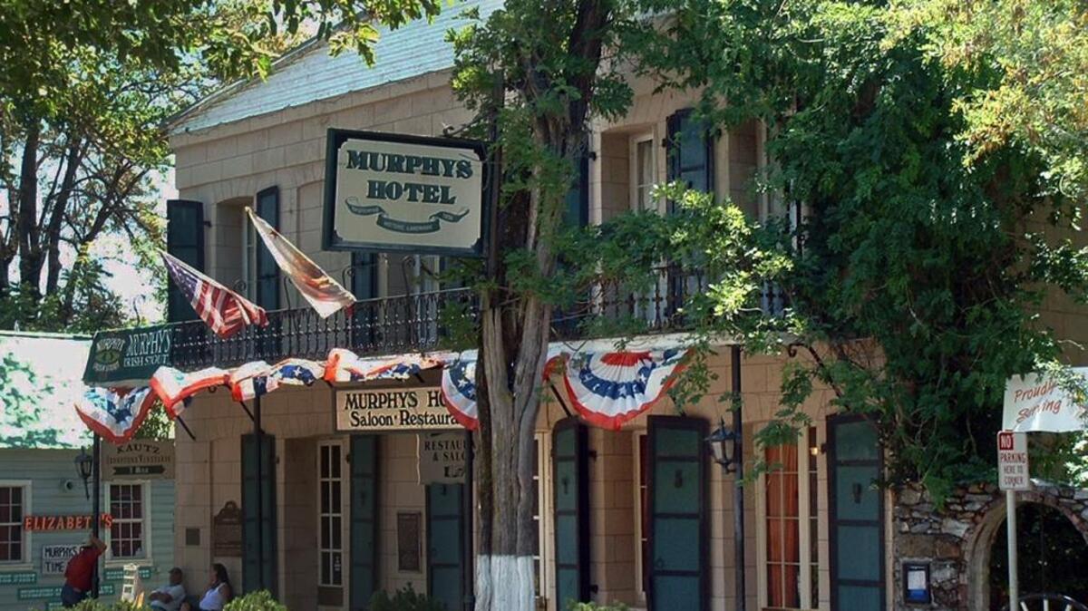 Murphys Historic Hotel is a state landmark dating back to the Gold Rush. It features technology-free rooms and a Wild West-themed saloon.