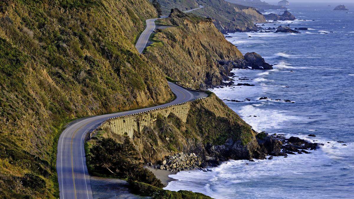 Pacific Coast Highway at sunset.