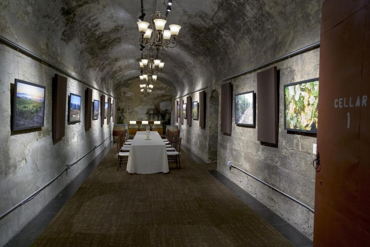 A private dining room at Testarossa Winery in Los Gatos