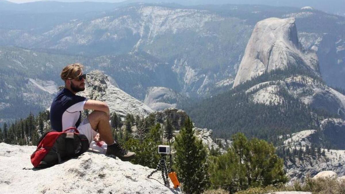 Blake Vazmendes of Yucaipa soaks in the view atop Clouds Rest in Yosemite.