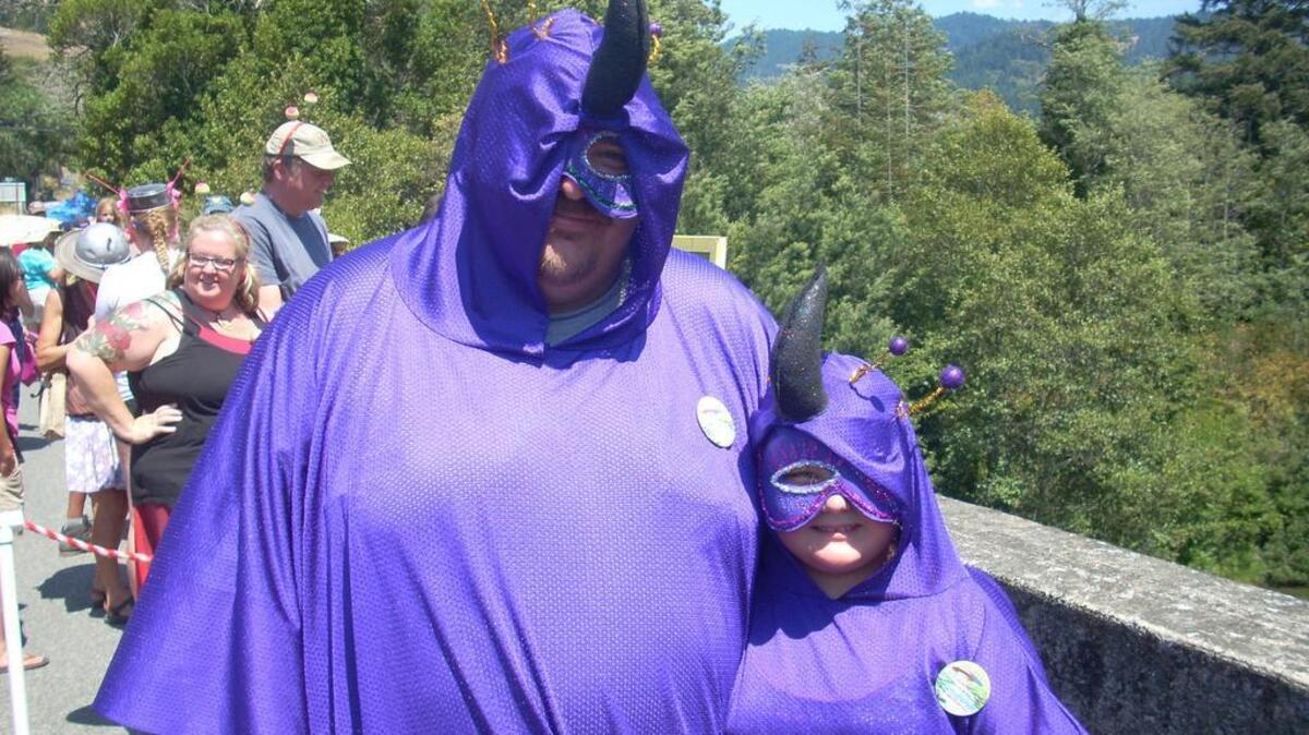 
This year’s Bridgeville UFO Festival will feature its first My Favorite Alien dress-up contest. Last year, two Purple People Eaters competed in the Intergalactic Flying Saucer Trials. 

