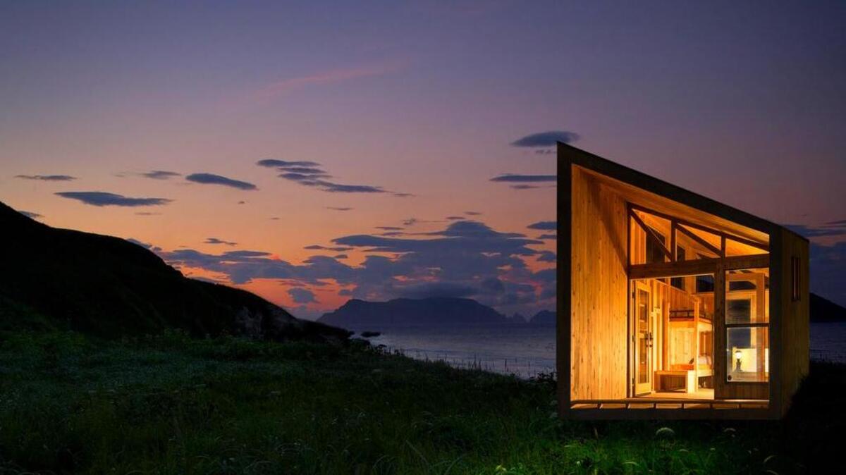 “Wedge cabins” were designed by students at California State Polytechnic University, Pomona, and are being placed in some state parks as a lure for the millennial generation.