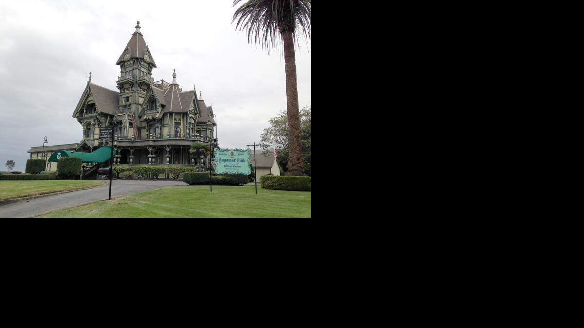 
The Carson Mansion, anchoring the corner of Second and M streets in Eureka, is not open to the public, but is said to be one of the most photographed Victorian houses in the state. Legend has it lumber magnate William Carson used to sit in the tower and look down upon his toiling workers. 

