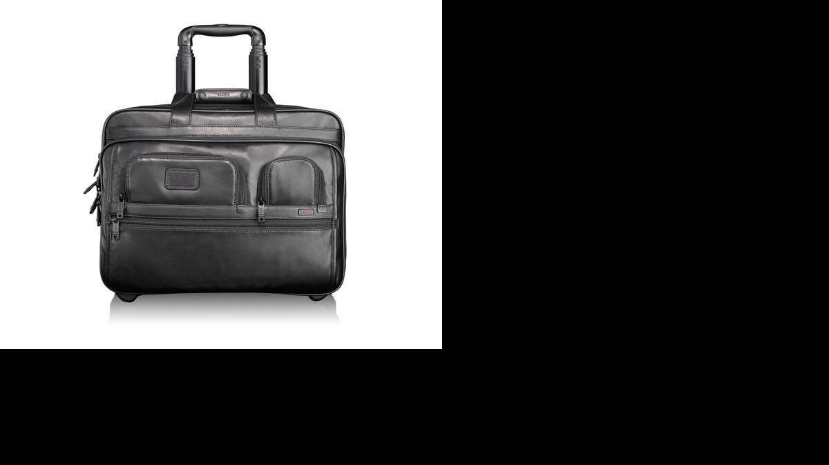 Tumi’s Alpha 2 Deluxe Wheeled Leather Briefcase is a go-to bag for the Travel Channel’s Anthony Melchiorri.