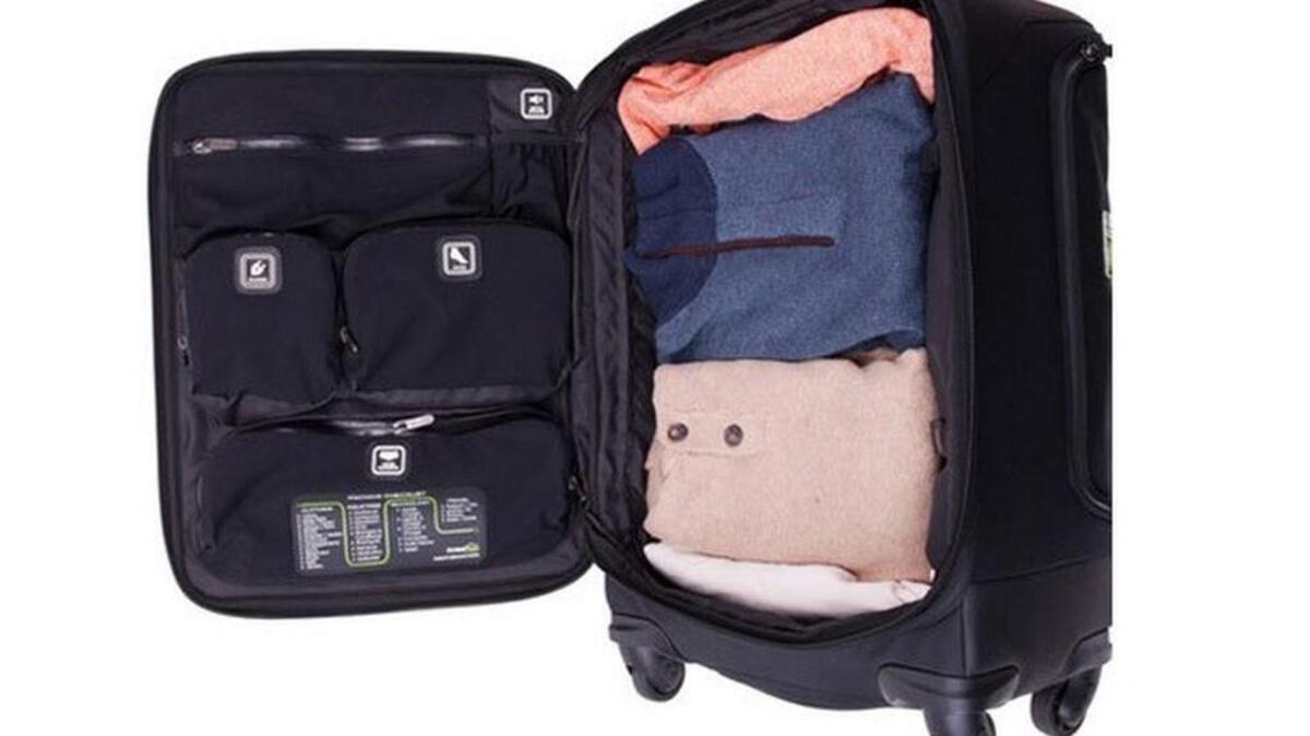 The Genius Pack 22-inch Spinner Carry-On Bag retails for $258.