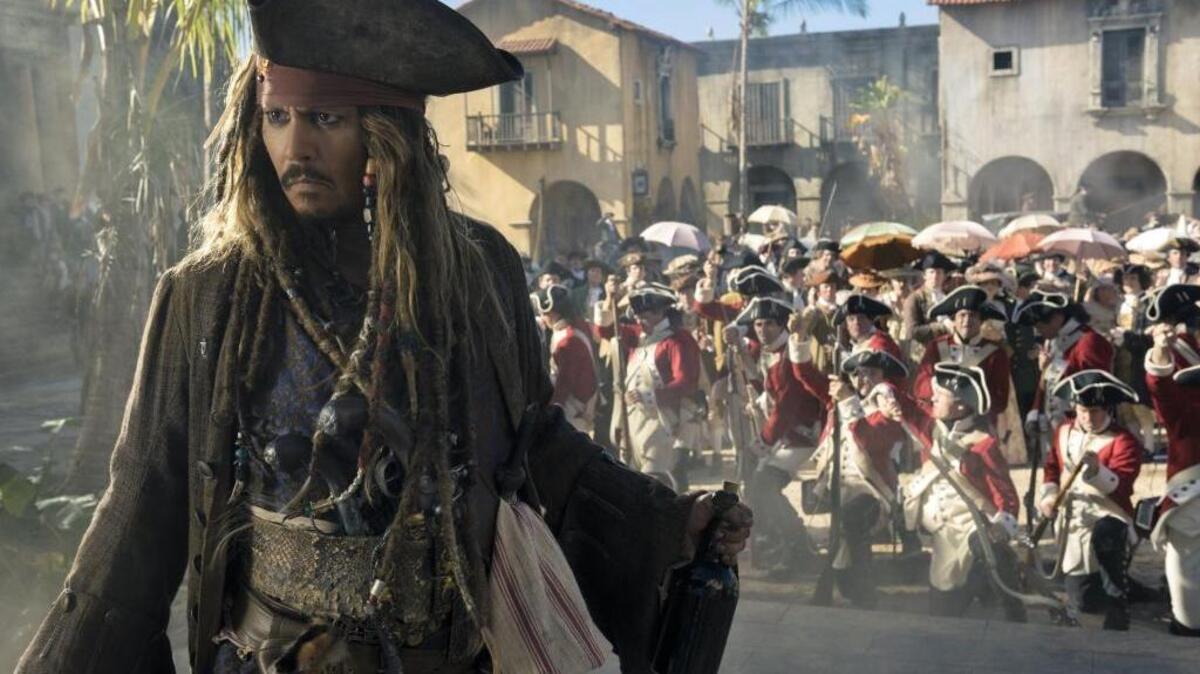 In this image released by Disney, Johnny Depp portrays Jack Sparrow in a scene from "Pirates of the Caribbean: Dead Men Tell No Tales." Depp visited a Vancouver, British Columbia, children’s hospital recently in costume as Sparrow.
