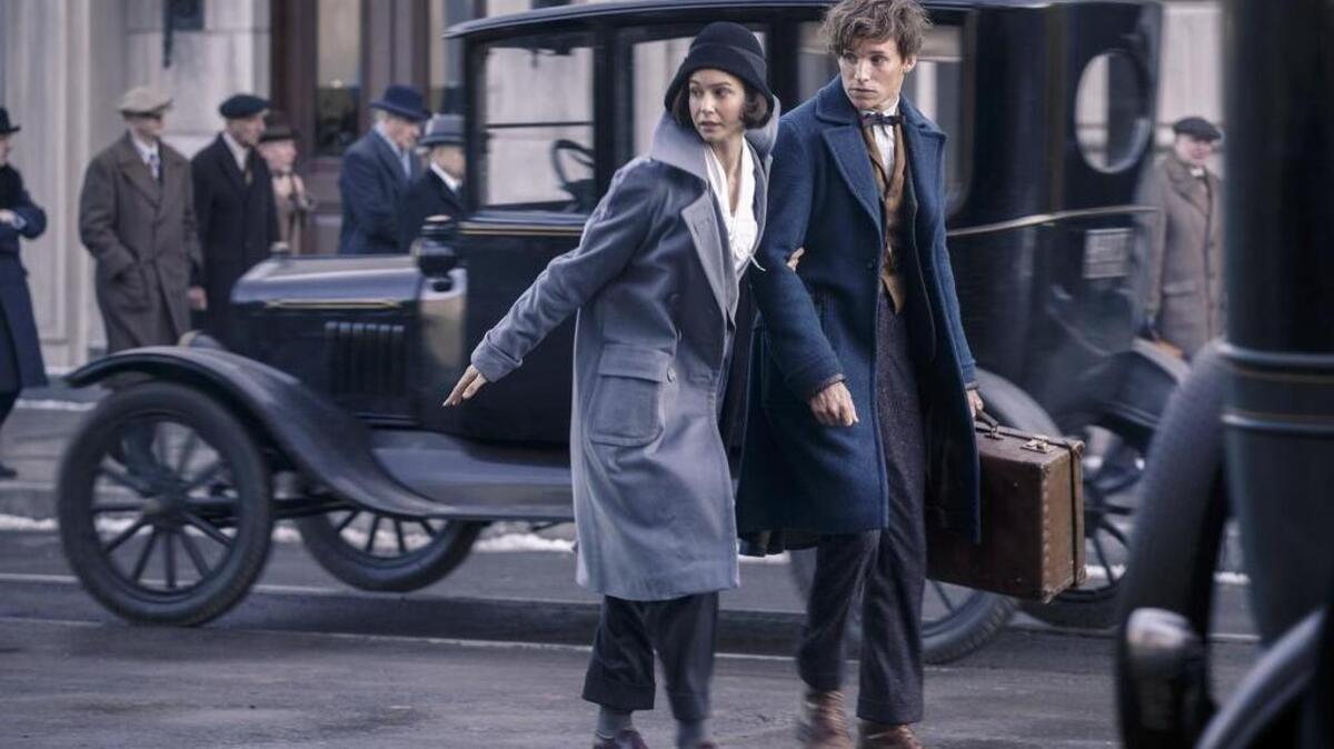 Katherine Waterston and Eddie Redmayne star in “Fantastic Beasts and Where to Find Them,” directed by David Yates and written by J.K. Rowling.