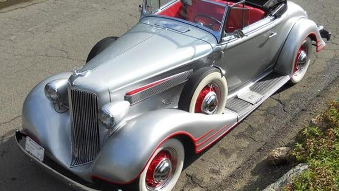 A rare 1934 Pontiac Cabriolet that local collector John Sweeney bought at a bankruptcy proceeding. The car has since been sold.