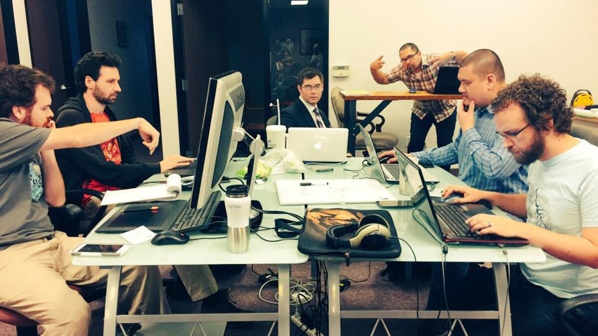 Participants in the 2017 Global Game Jam in Elk Grove.