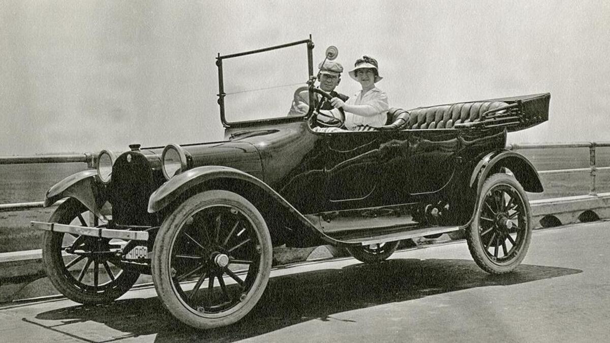 William and Grace McCarthy on the Sacramento Causeway, circa 1916.