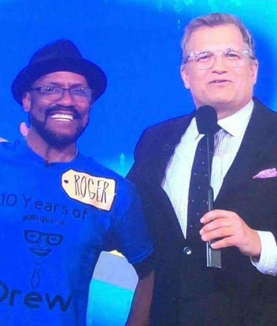 Sacramento’s Roger Cobb and Drew Carey of CBS’s “The Price Is Right!”