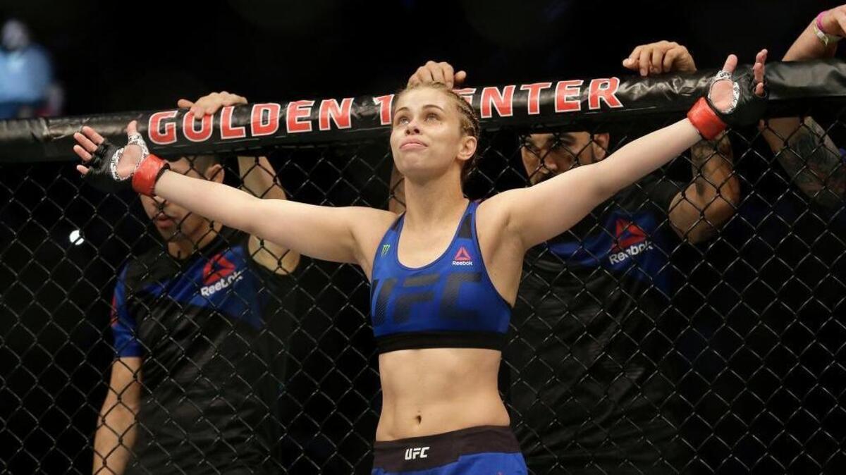 Paige VanZant before fighting Michelle Waterson on UFC Fight Night in Sacramento on Dec. 17, 2016.
