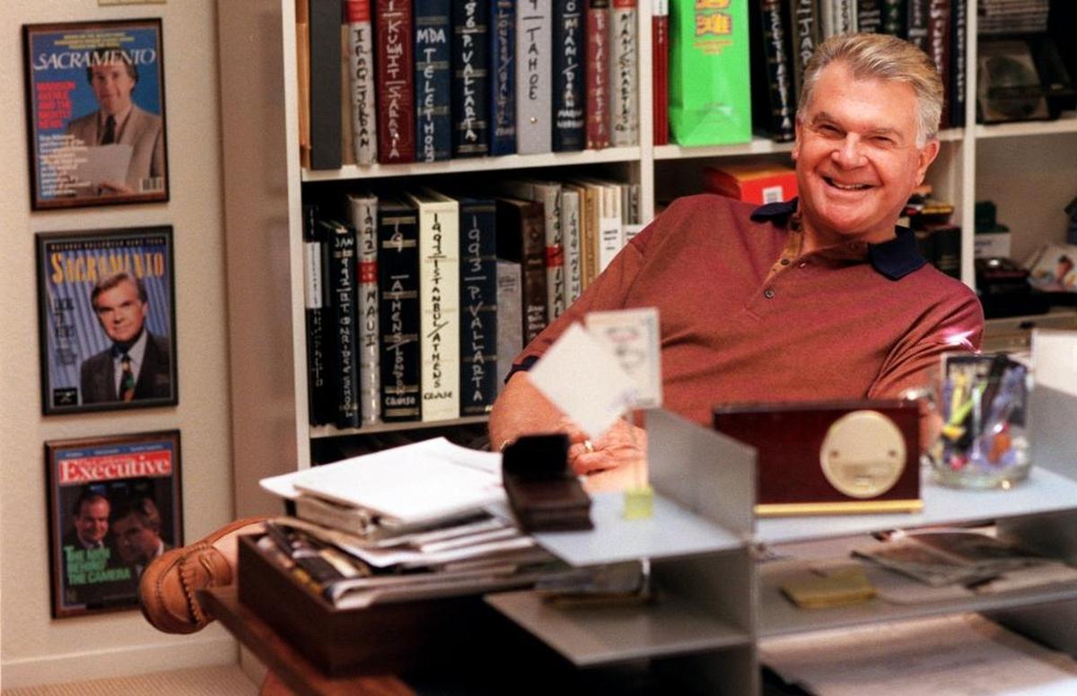 Stan Atkinson in his home office in 1999.