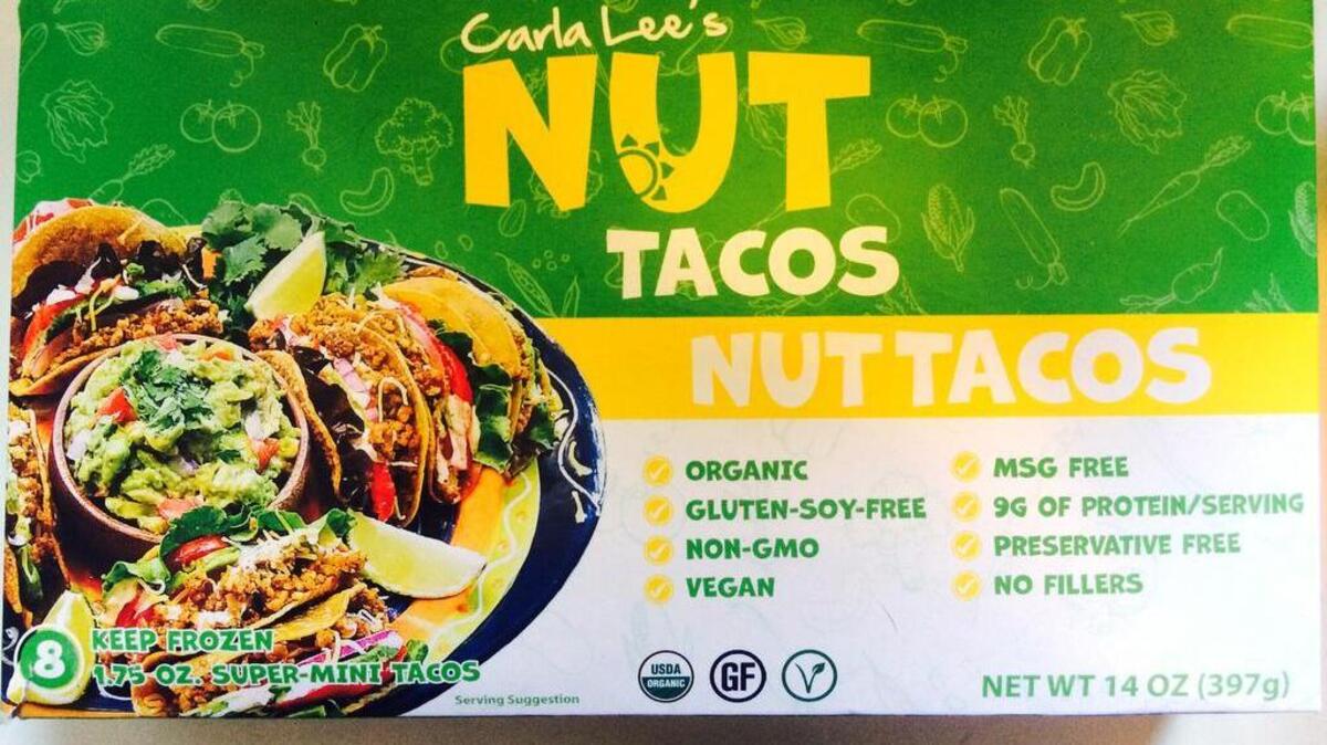 
Carla Lee’s Nut Tacos pack a meatless punch. 
