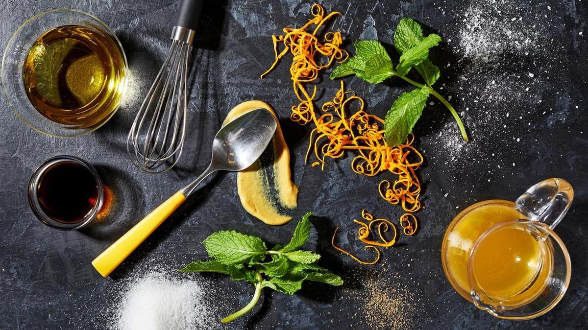 Making a vinaigrette is a great way to use up the extras of all those other ingredients that are languishing in the refrigerator.