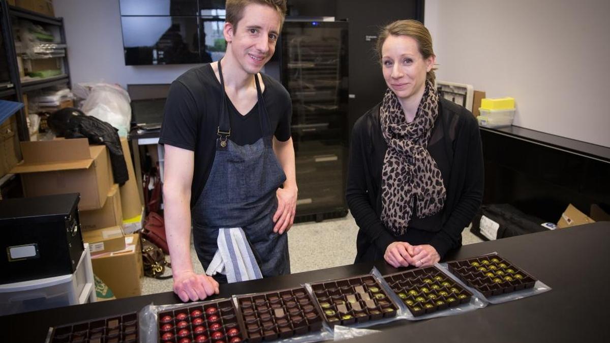 Pastry chef Ramon Perez and his wife Nicole Perez opened Puur Chocolat in Sacramento two years ago. Their candy line is noted for its striking looks, unusual flavors and contrasting consistencies.