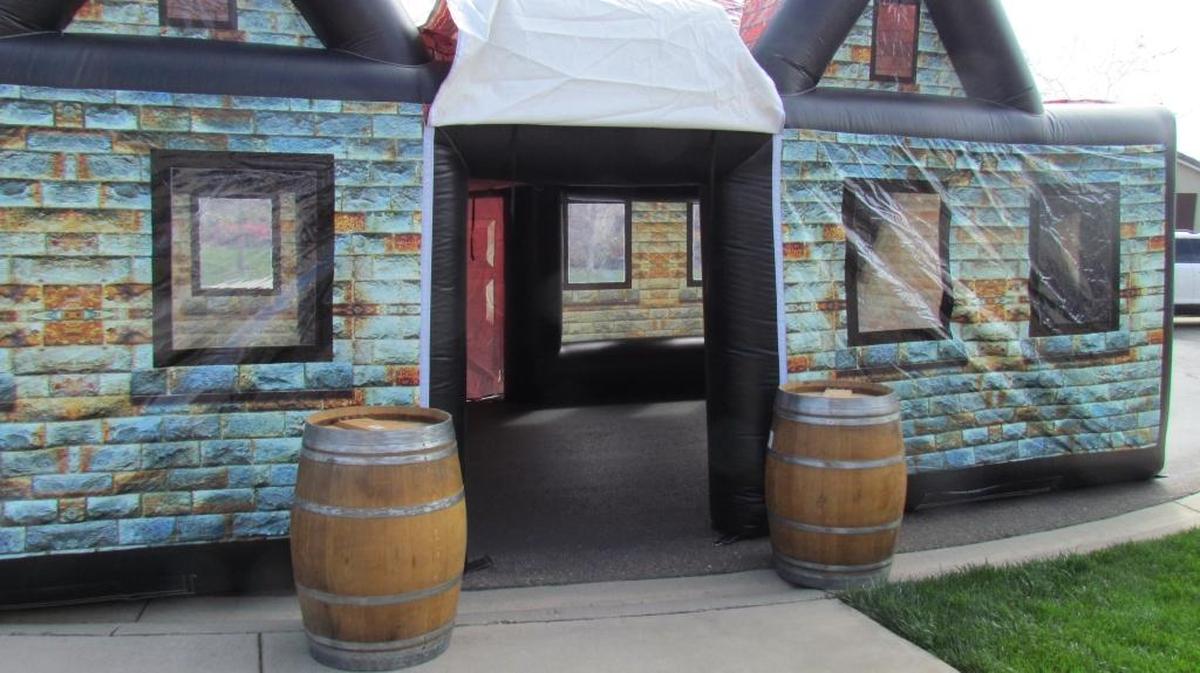 An inflatable Irish pub, available to rent in the Sacramento region