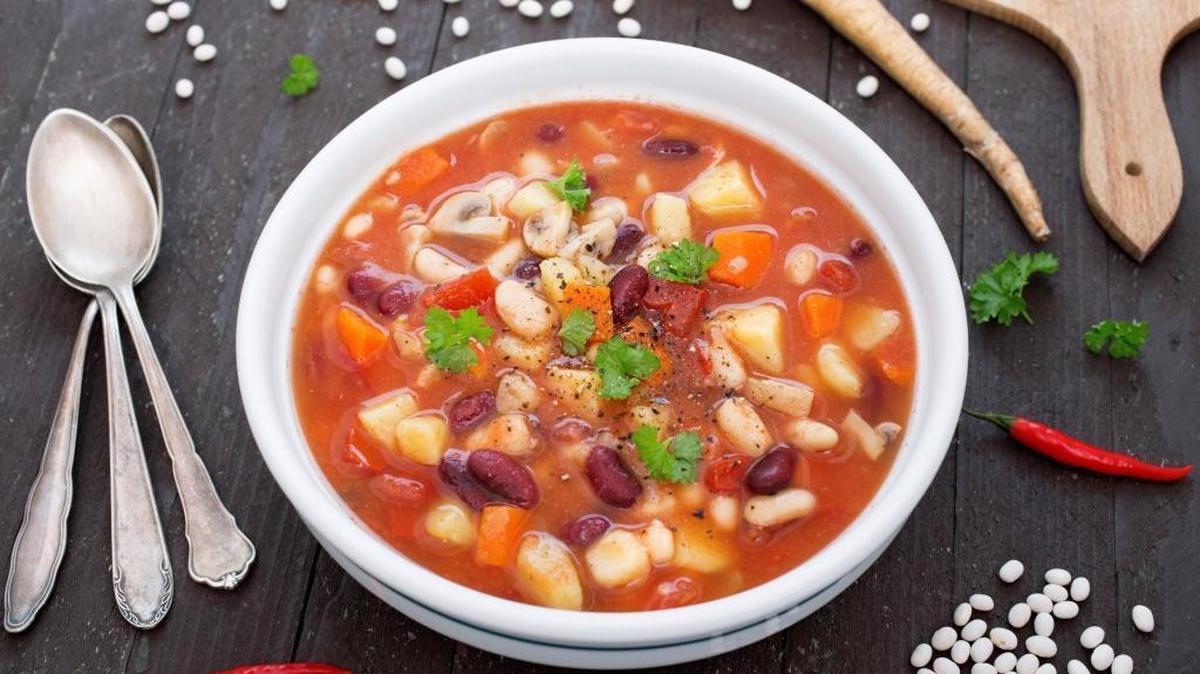 Mixed bean and root vegetable stew from Forks Over Knives