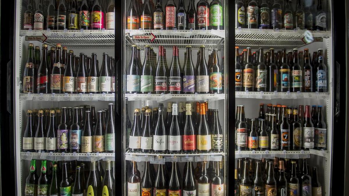 A collection of beer for sale at a Sacramento store in February.