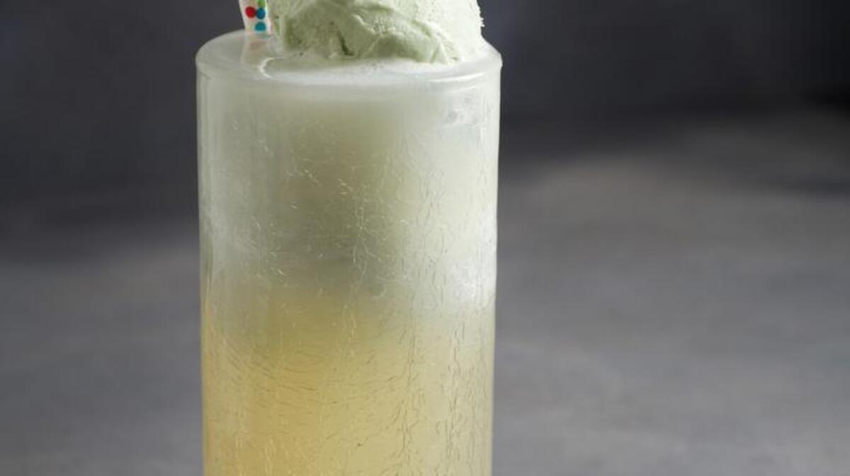 Ginger pistachio float.
