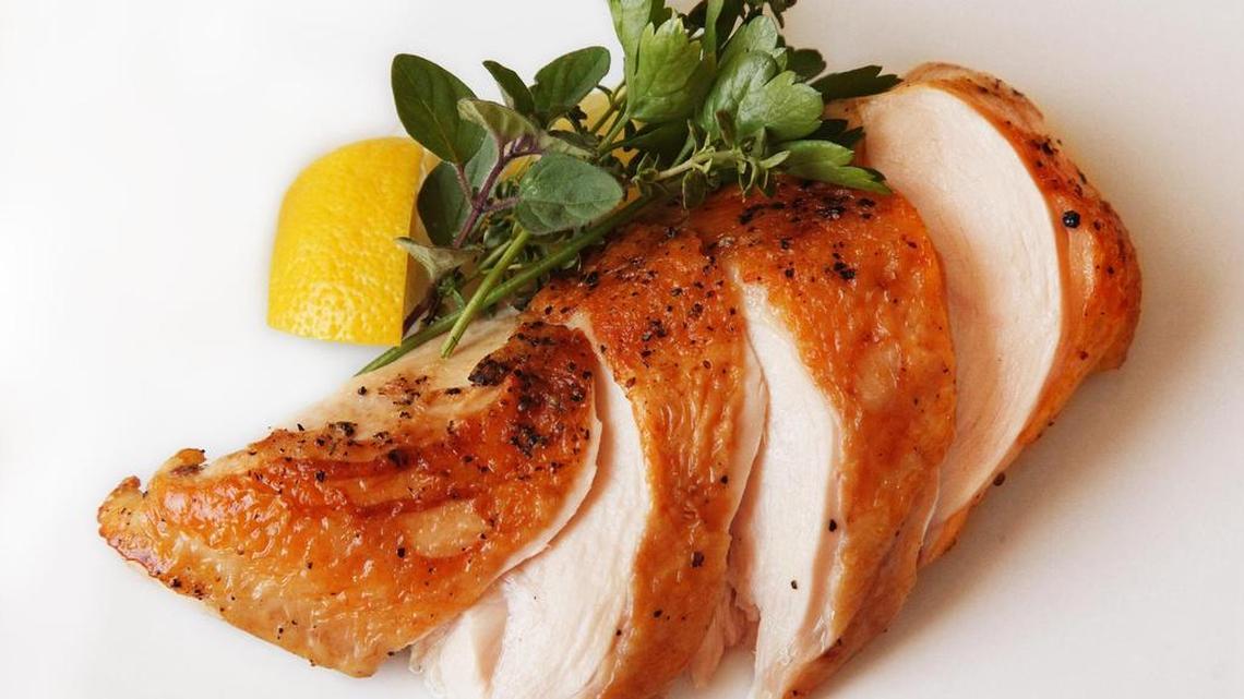 
Chicken breasts cooked sous vide are unbelievably moist and tender.

