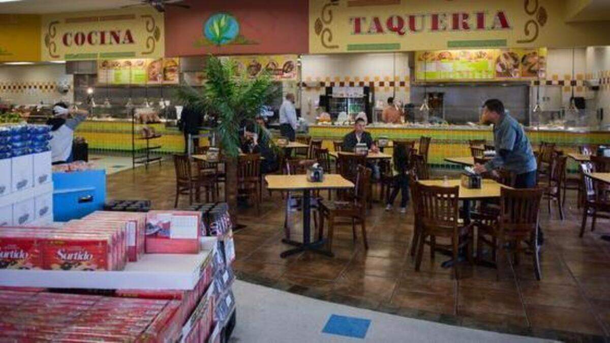 The cocina and taqueria at La Superior SuperMercado, a Mexican market in Sacramento.