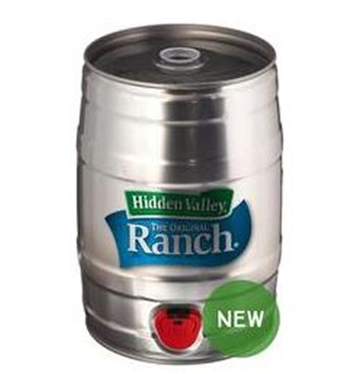 A mini keg of salad dressing can be yours for $50.