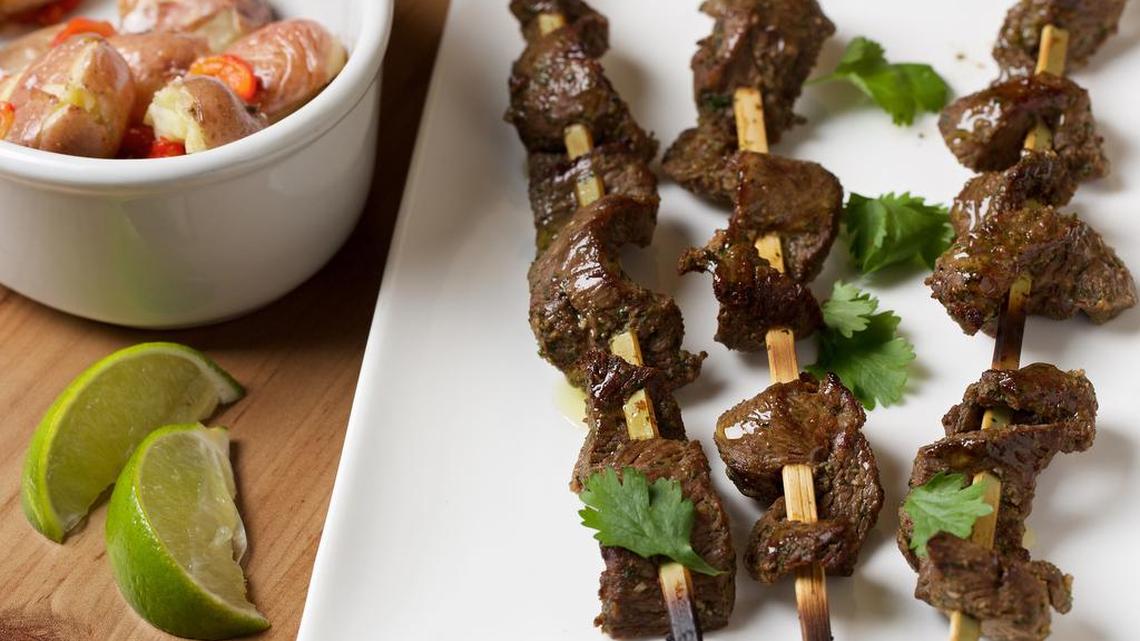 Skewered Southwest steak