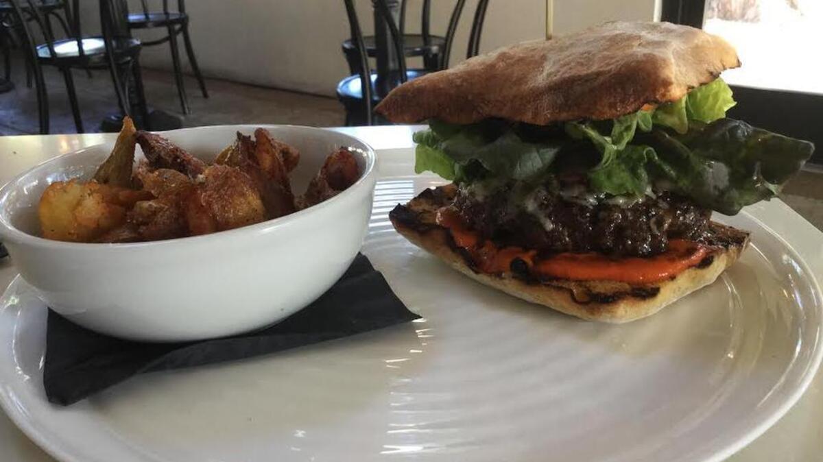 The “Spaniard Burger” at Localis in Sacramento