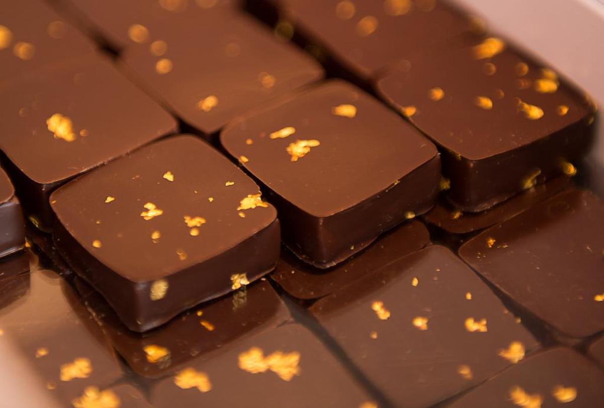 Palet d’Or Chocolate is another featured item at Ginger Hahn’s Bay Area store.