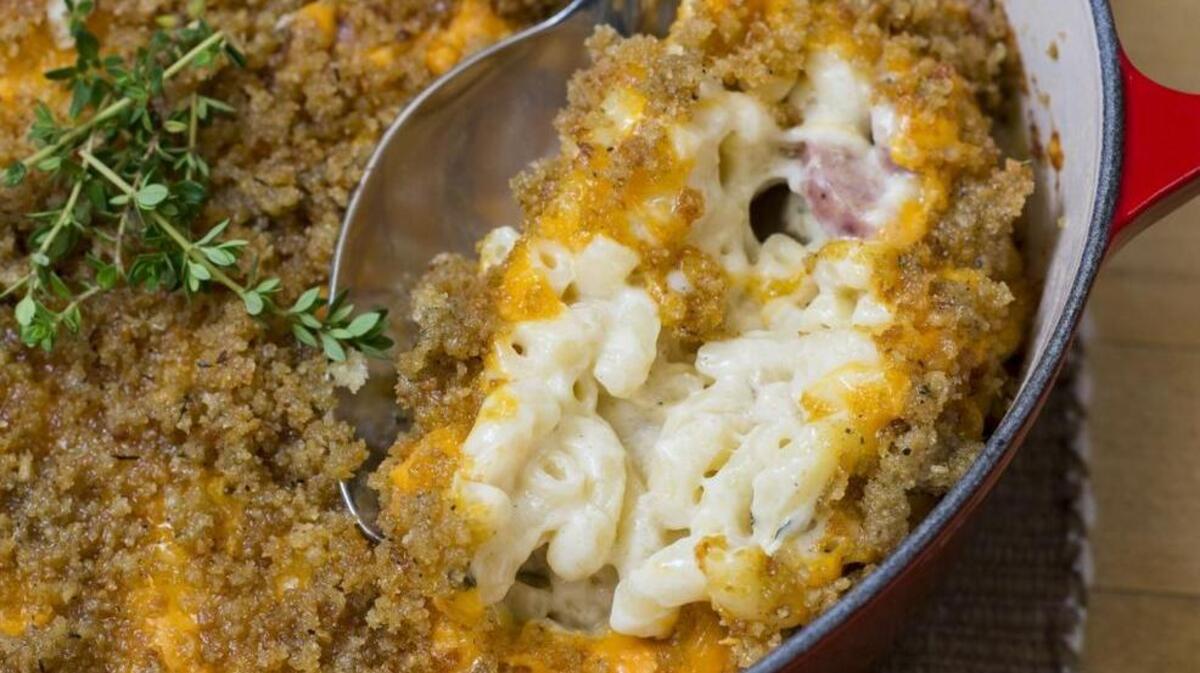 Our original recipe for mac ’n’ cheese uses small elbow macaroni.