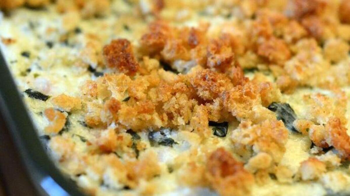A comforting casserole of baked grits and greens puts frozen collards to good use.