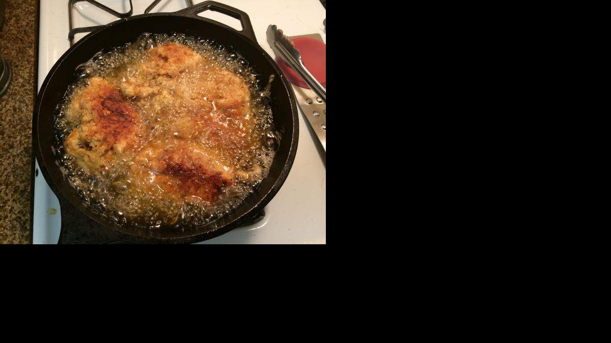 
This fried chicken’s overnight marinade in salt and spices brings intense flavor. The dip gives it a thick and crisp exterior. Recipe adapted from “Date Night In” by Ashley Rodriguez.
