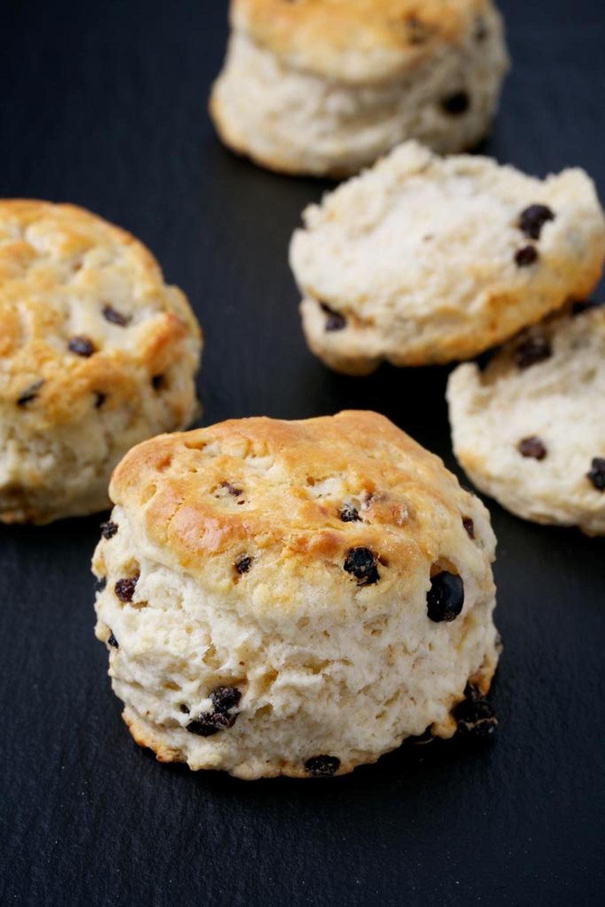 British scones can contain dried currants.